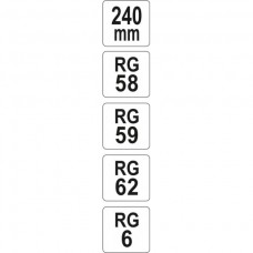 YATO Cleste sertizat conectori RG6-RG62, lungime 2..